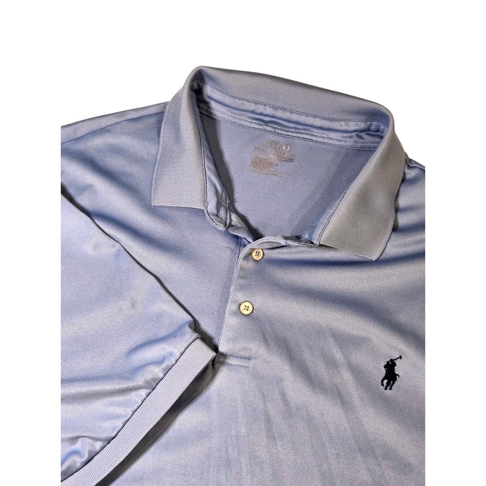 Polo Ralph Lauren Performance Polo Mens XXL Blue Good Short Sleeve Mesh Snag